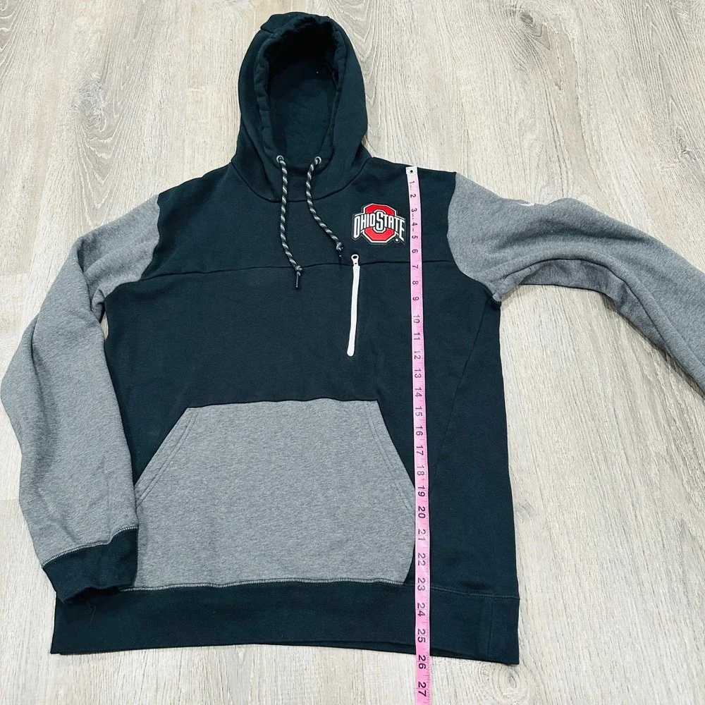 Nike Ohio‎ State Buckeyes Mens Large Hoodie Black Grey Colorblock Pullover L